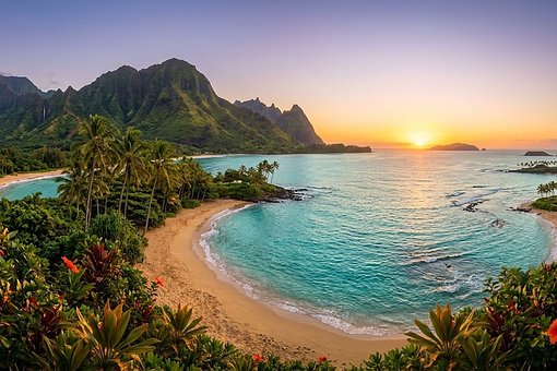Free Beach Sunset photo and picture