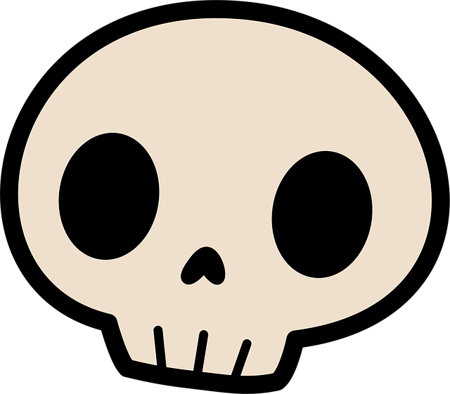 Schedel, Eng, Skelet, Bot, Halloween