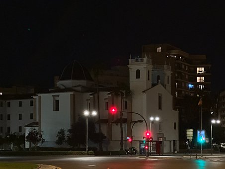 Biserică, Clădire, Noapte, Iluminare