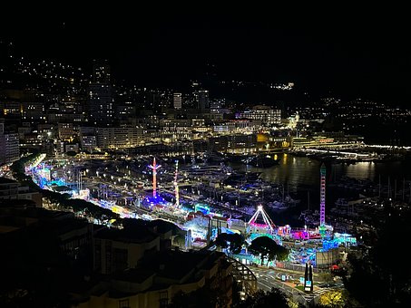 Carnaval, Târg, Noapte, Monaco, Port