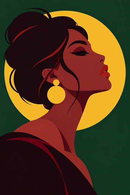 Kvinde, Kvindeportræt, Modeillustration