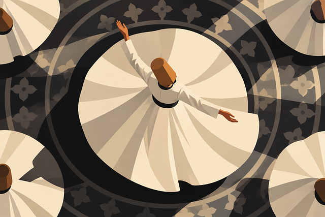 Free dervish sufism turkish culture vector