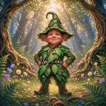 Gnomo, Fantasia, Floresta, Natureza