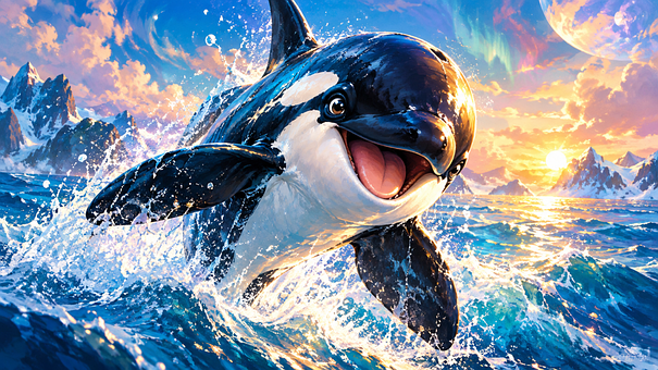 Baleia, Oceano, Orcas, Água, Saltar