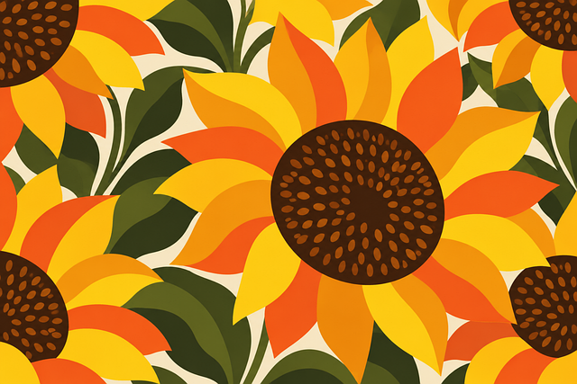 Free sunflower yellow flowers orange flowers vector