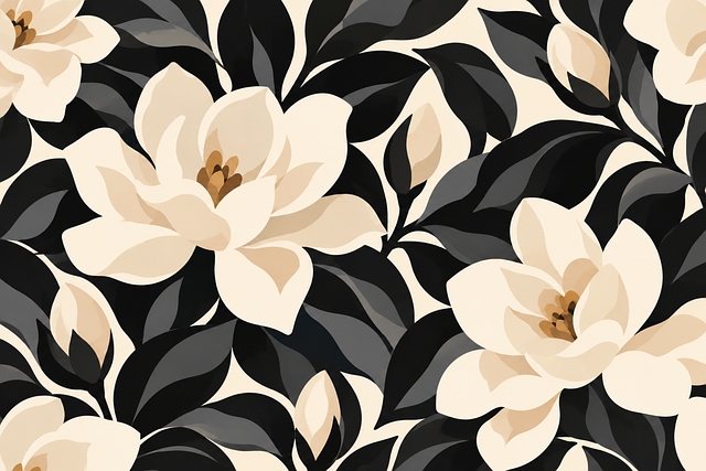 Magnolie, Blume, Schwarze Blätter