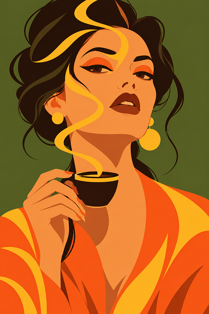 Download free HD stock image of Woman Coffee Free woman coffee portrait vector