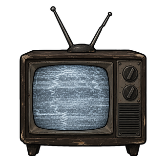 Retro Telewizor, Antena, Ekran Statyczny