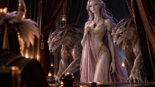 Kvinde, Kjole, Alf, Fantasy, Sci-Fi