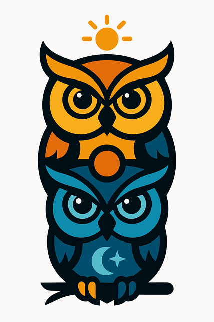 Sova, Ilustrácia, Totem, Abstraktný