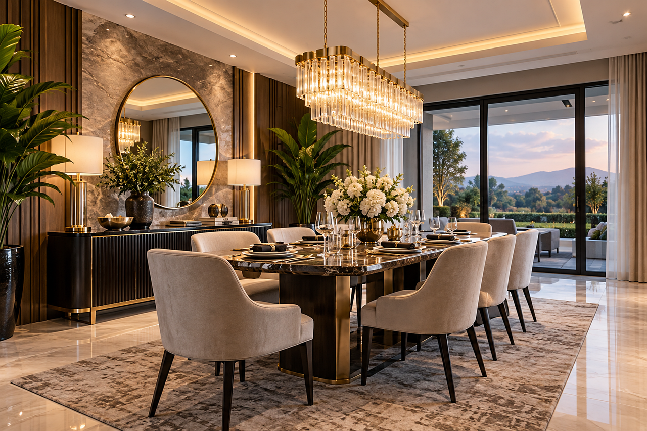 Luxury modern dining room photo - Pixabay
