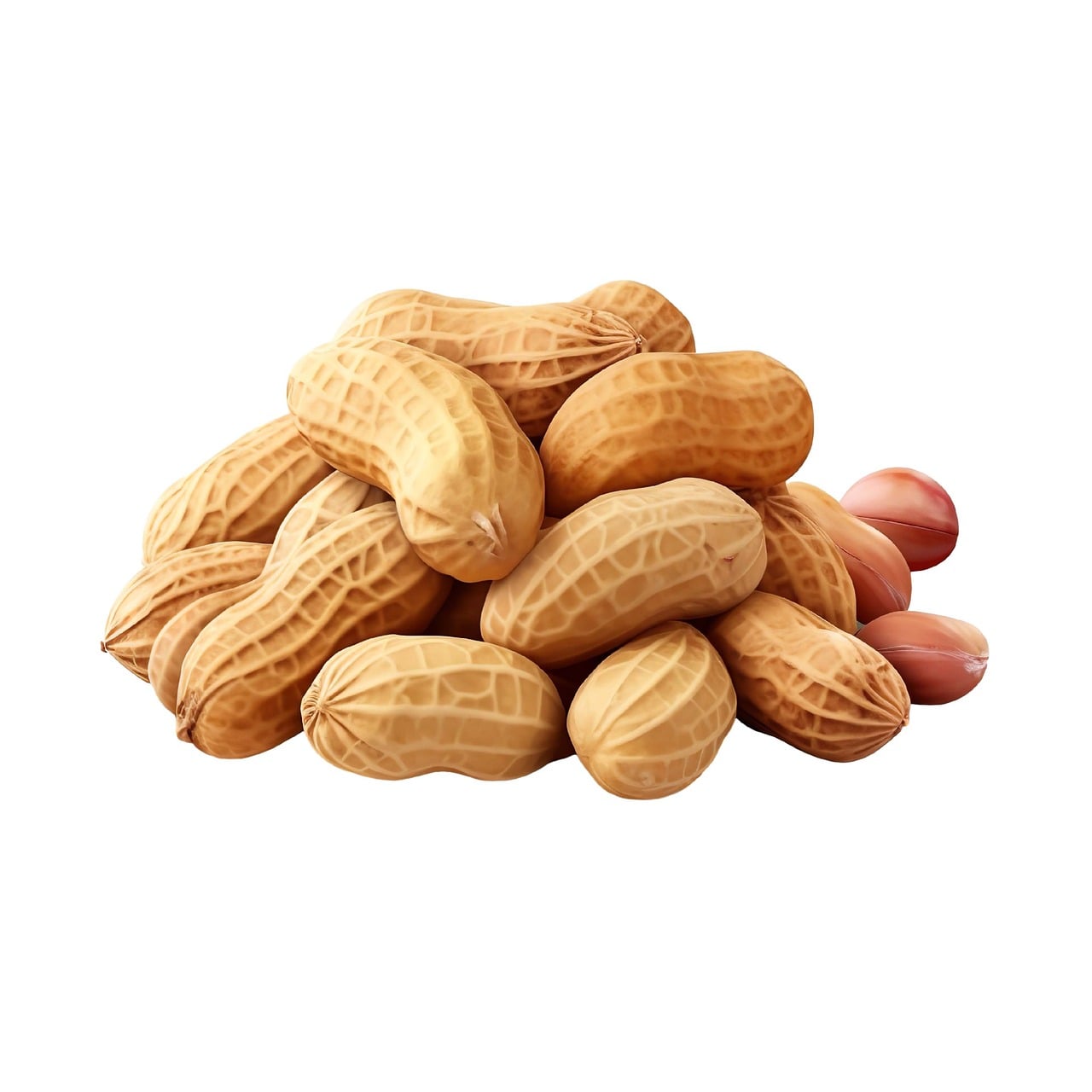 Unshelled peanuts on white background photo - Pixabay
