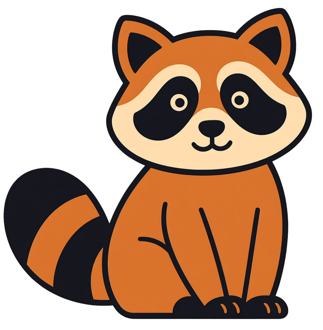 Cute cartoon raccoon illustration - Pixabay