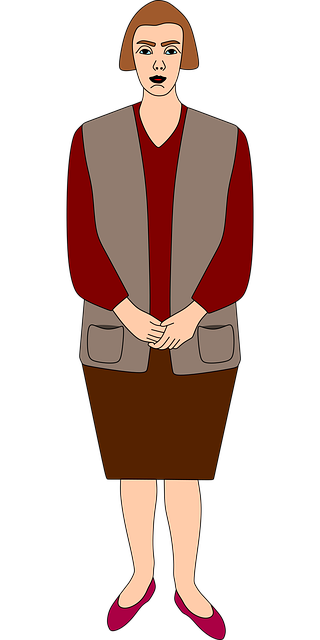 Free teacher drawing vest illustration
