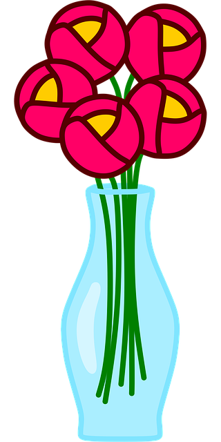 Free flower vase glass illustration