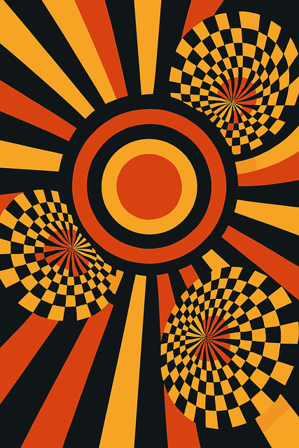 Abstract retro geometric pattern illustration - Pixabay