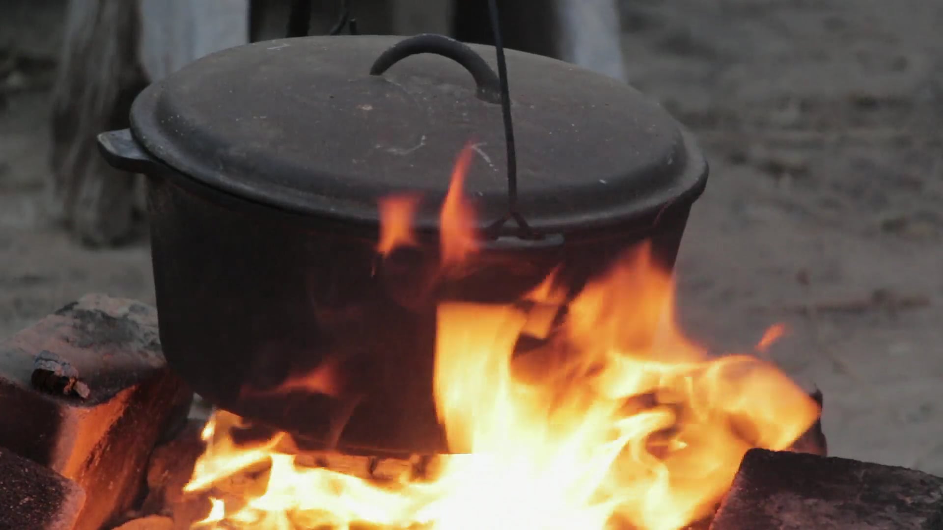 Pot Fire Cooking Flames