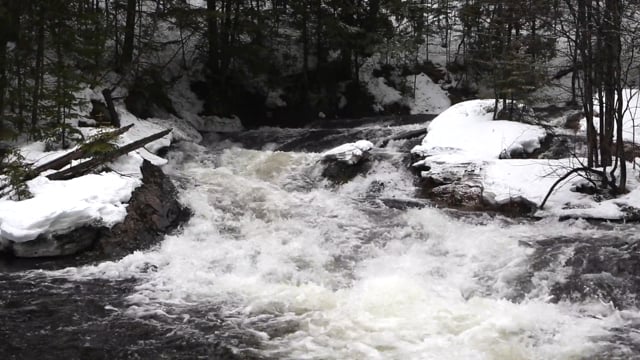 Kaskade, Bachlauf, Winter, Schnee
