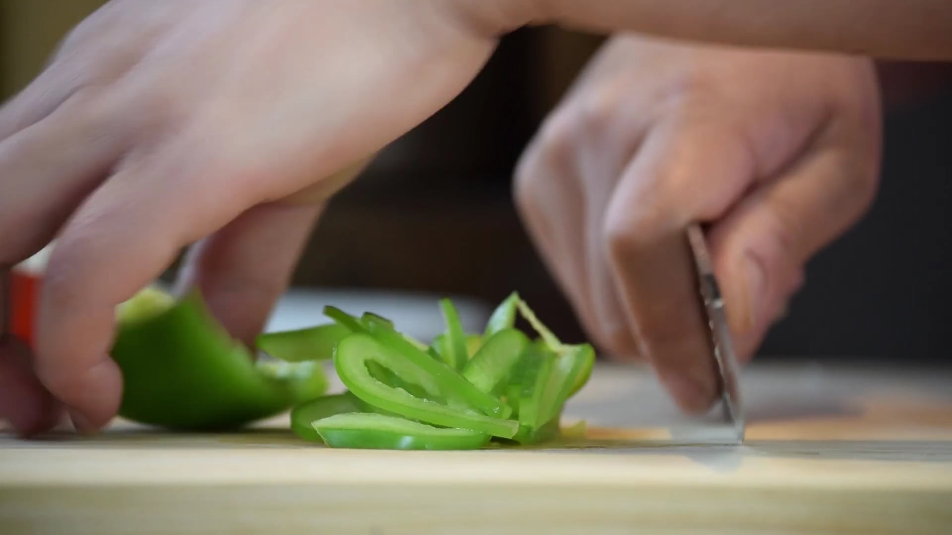 Slicing Peppers Sweet Food
