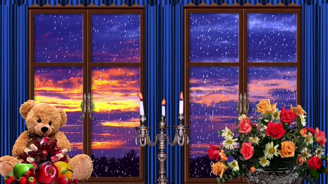 Window, Clouds, Rain, Roses Window, Clouds, Rain, Roses
