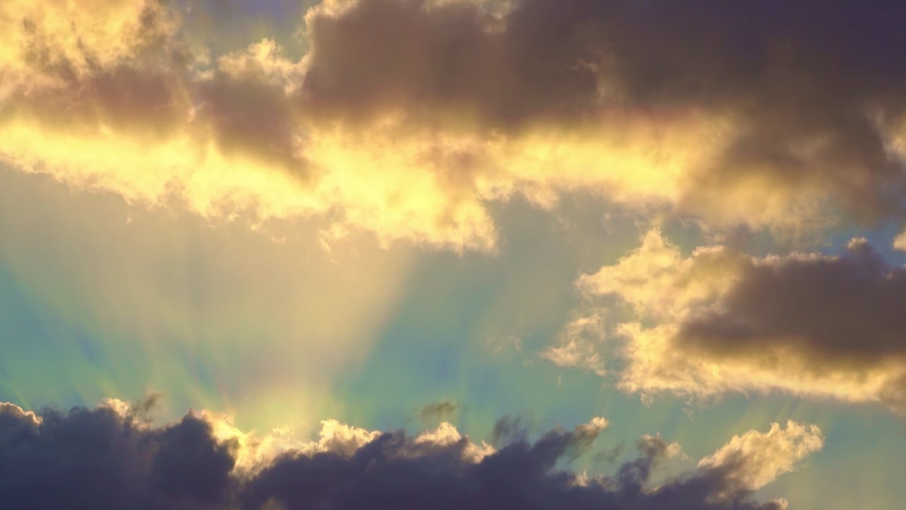 Clouds sky rays free stock video pixabay