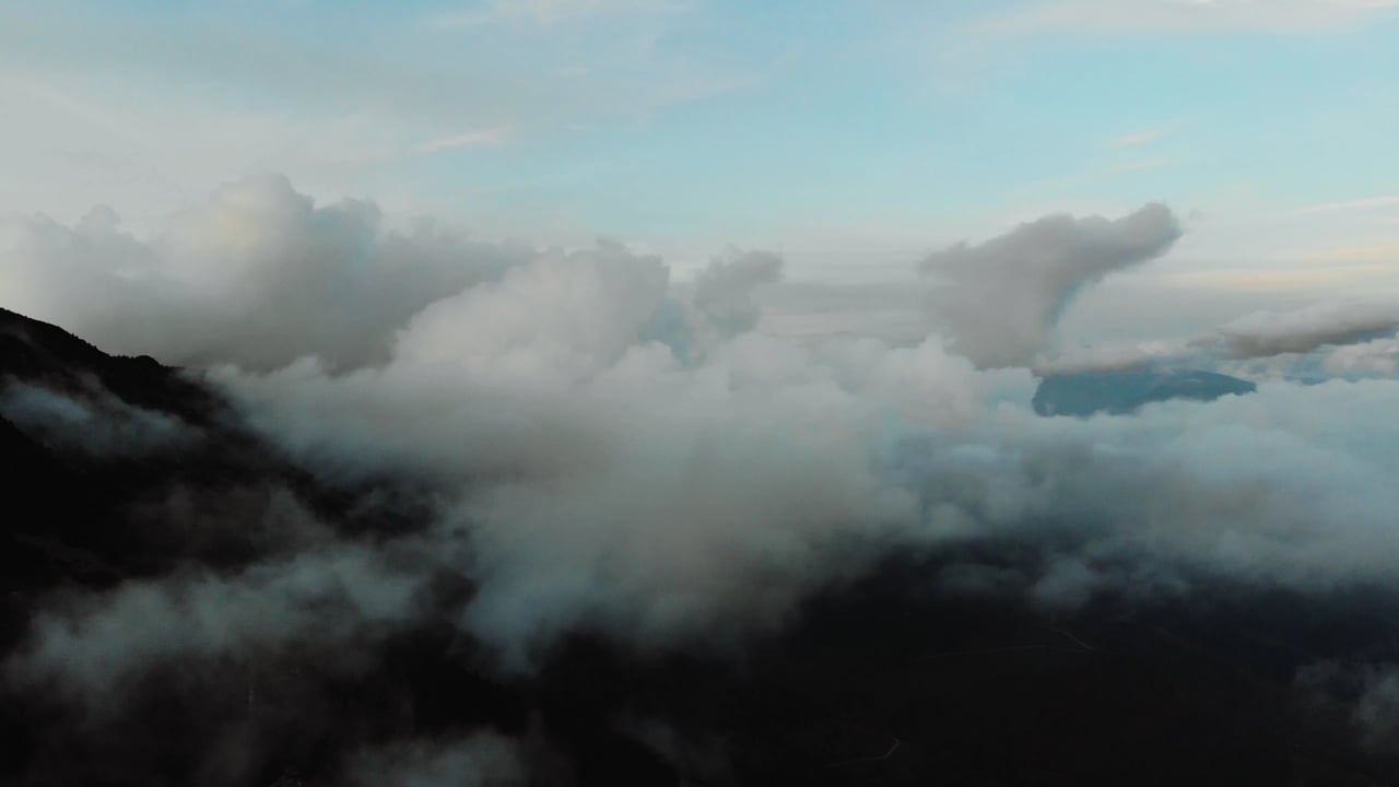 sky, clouds, mountain, beautiful, blue, cold, dawn, dramatic, environment, evening, fog, foggy, high