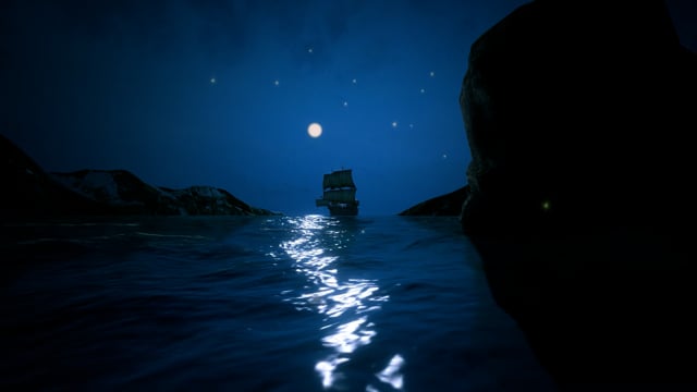 Ocean, Sea, Water, Ship, Rock, Stone
