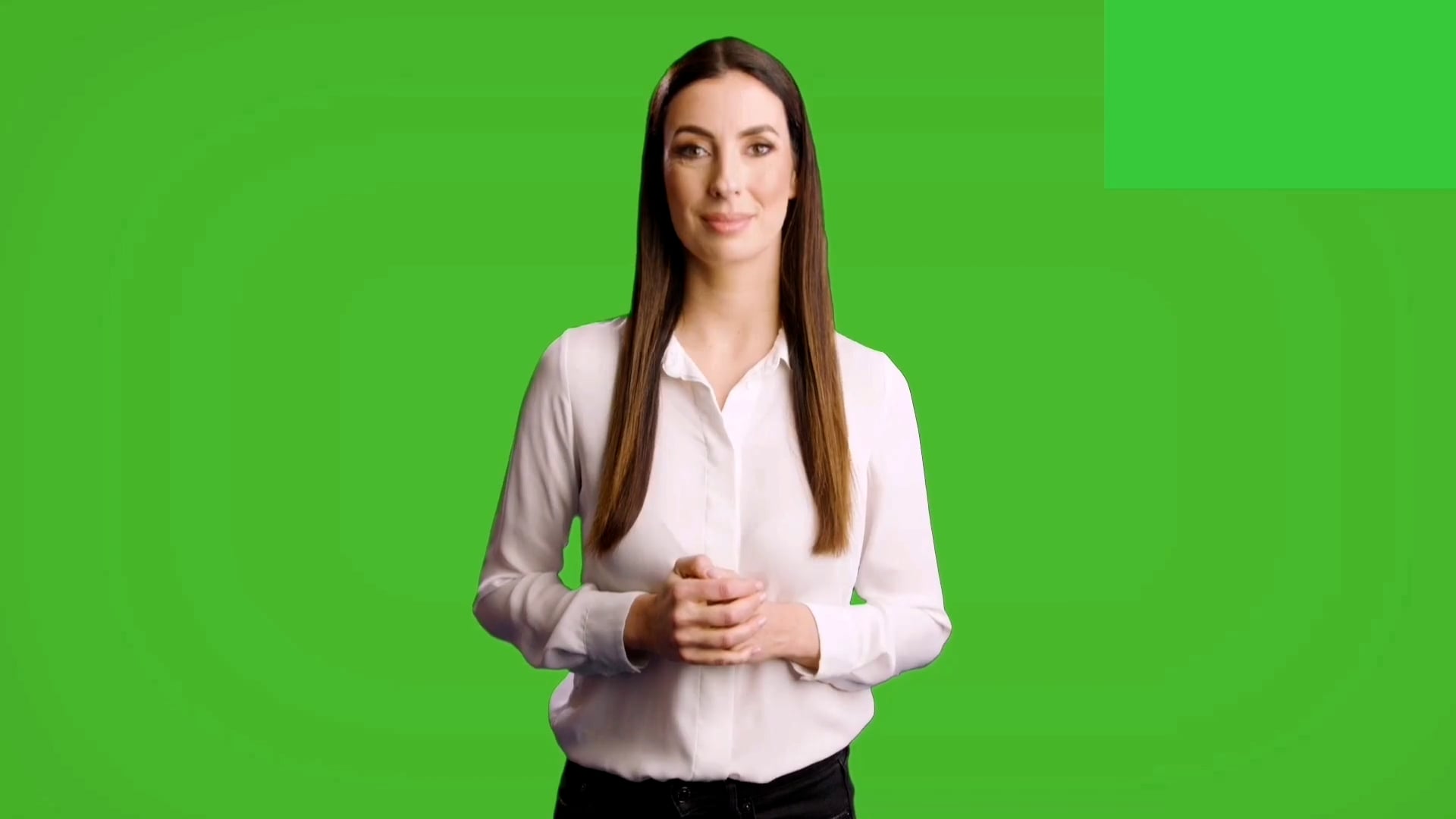 Woman Speaking Green Screen Ai Women