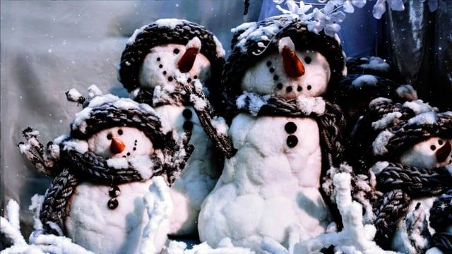 Background, Holiday, Snowmen, Snowing