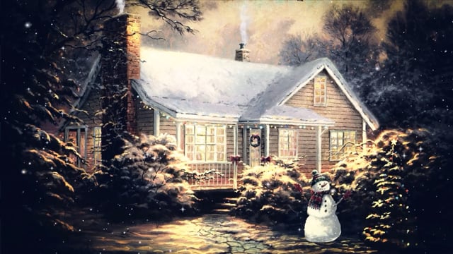 House, Snowman, Holiday, Christmas