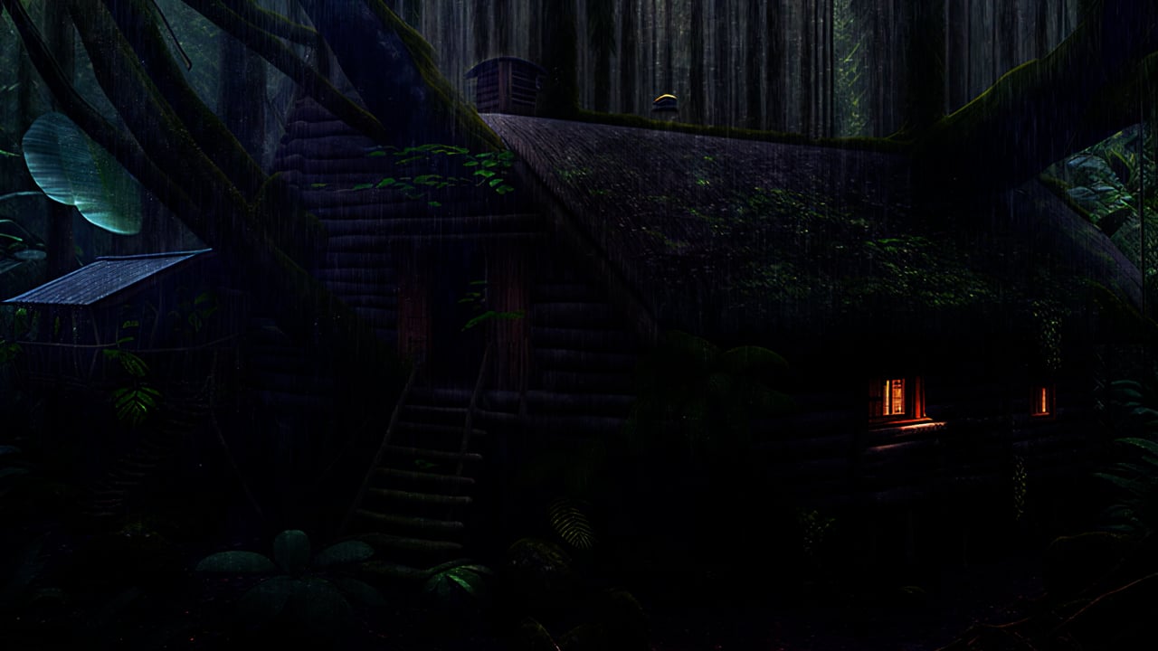 House, Tree House, Hut, Wet, Weather