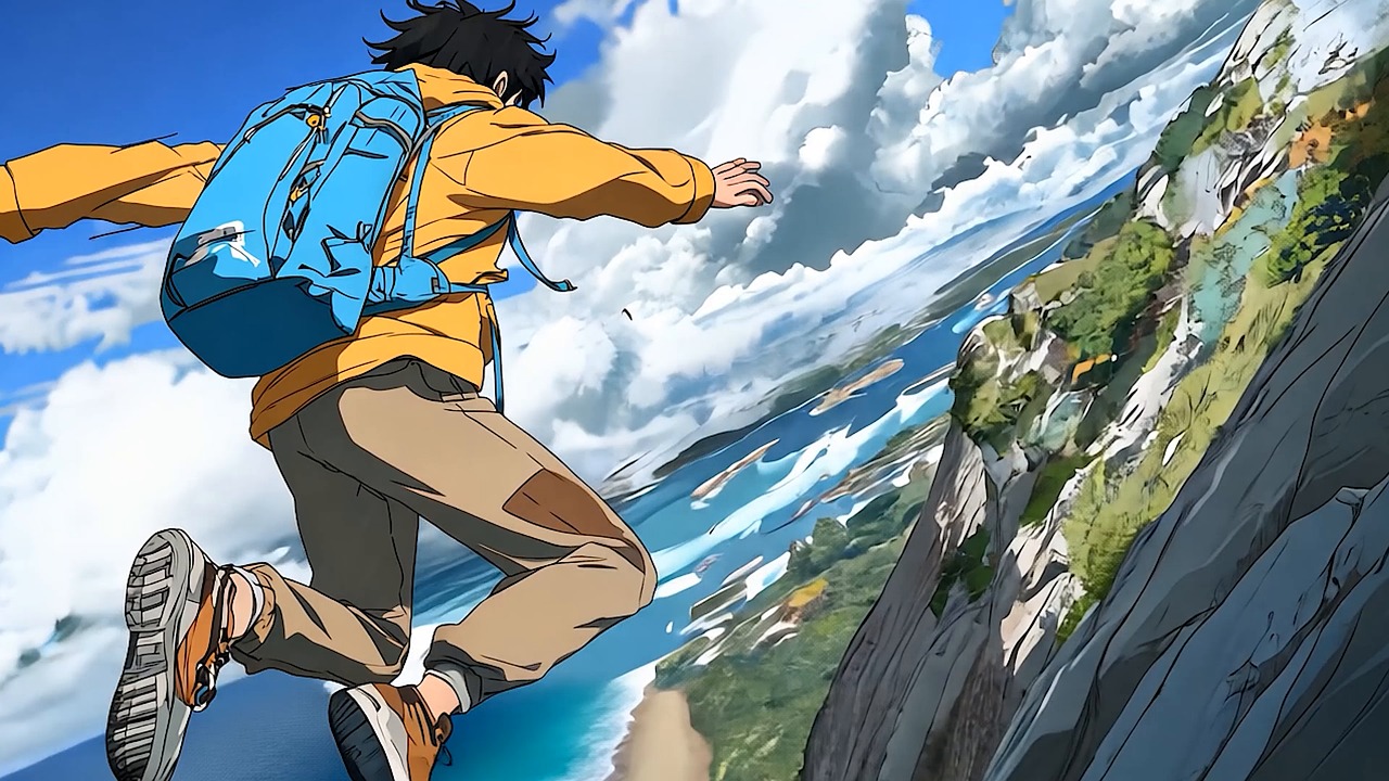 Anime, Adventure, Leap Of Faith. Free Stock Video - Pixabay