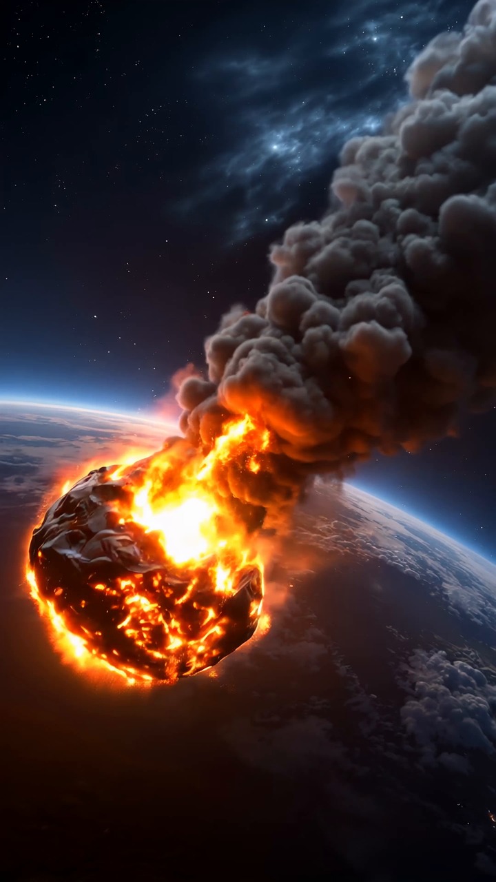 ai generated, asteroid, meteor, impact, extinction, event, meteorite, comet, cosmos, apocalypse, armageddon, universe, explosion, space, nature, planet, cosmic, sky, collision