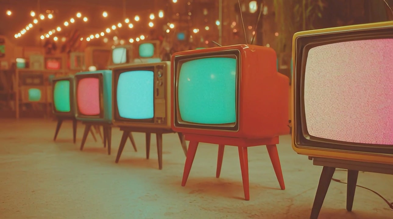retro, vintage, old television, classic tv, antique, nostalgia, 1960s, 1970s, 1980s, 1990s, old media, analog, cathode ray tube, old screen, home decor, retro design, vintage living room, mid century, nostalgia vibes, retro technology, antique furniture, broadcast, old show, retro aesthetic, vintage electronics, ai generated