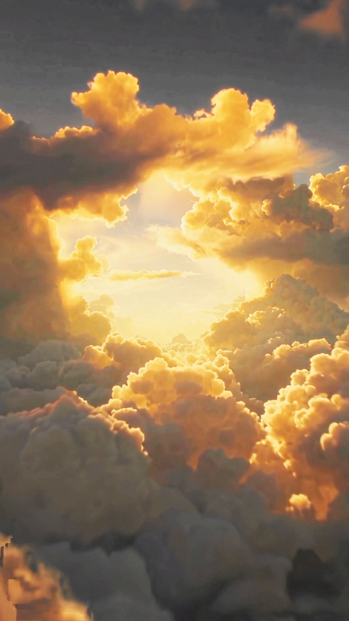 clouds, sky, heaven, golden, sunset, sunrise, atmosphere, cinematic, aesthetics, beautiful, breathtaking, dramatic, abstract, nature, weather, loop, background, vertical, time-lapse, ai generated