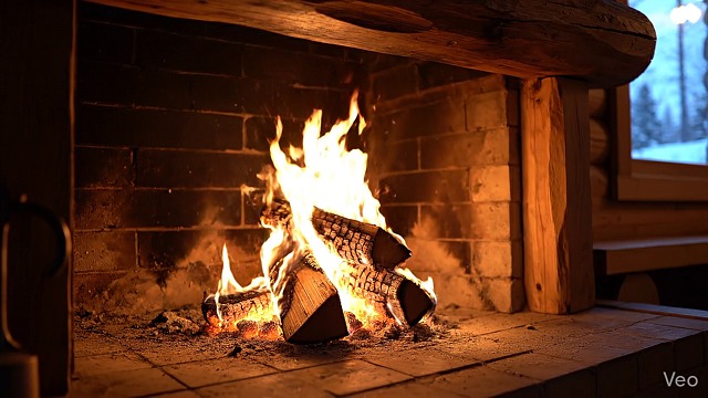 Fireplace Fire, Burning Fireplace, Wood Burning Fire. Free Stock Video ...