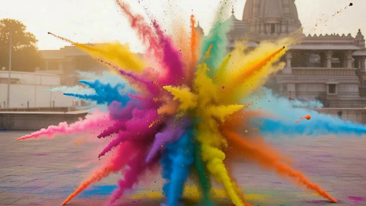Holi, Color Explosion, Temple. Free Stock Video - Pixabay