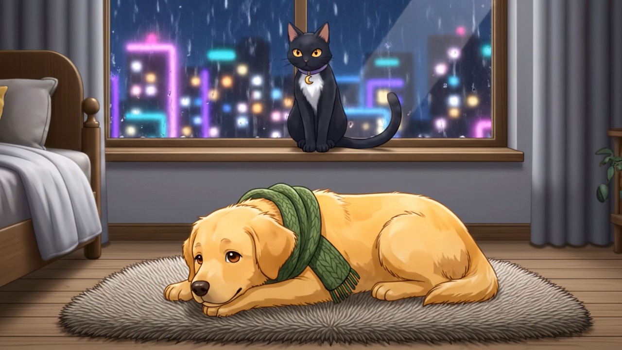 Video by TonyDias7 on Pixabay: ai generated, dog, max, pet, animal, canine, cute, puppy, adorable, domestic, cat, luna, kitten, mammal, relaxing, relax, rest, resting